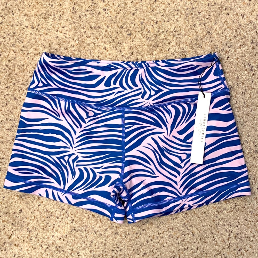Pink and blue zebra from IABMFG - 3” inseam no ride